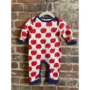 Gerber - Red Apple Print, Polkadot - One-Piece Sleeper Baby Size 3-6 Months